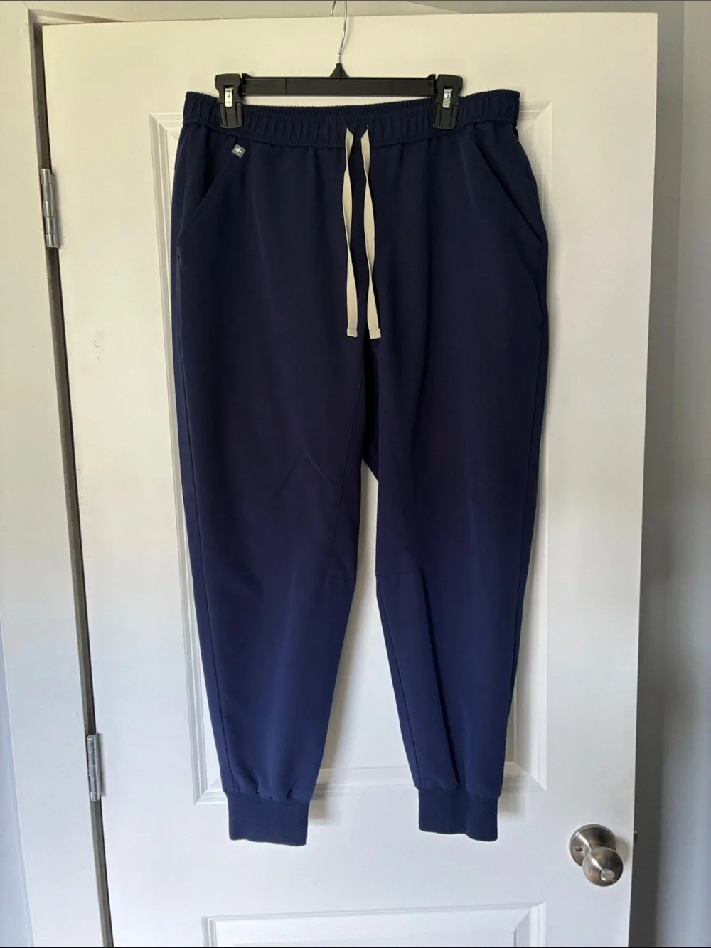 Figs Men's Navy Joggers with Contrast Drawstring